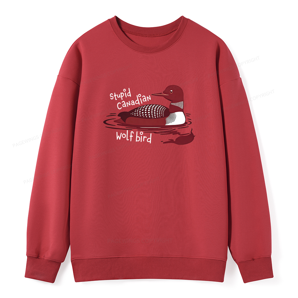 Pagewings Stupid Canadian Wolf Bird Classic Sweatshirt