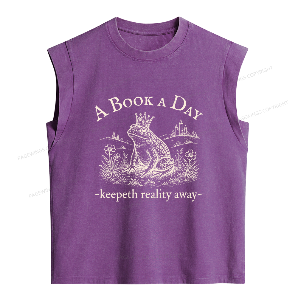 Pagewings A Book A Day Women's Washed Tank Top