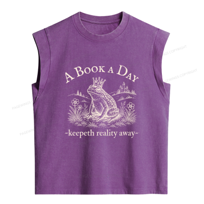 Pagewings A Book A Day Women's Washed Tank Top