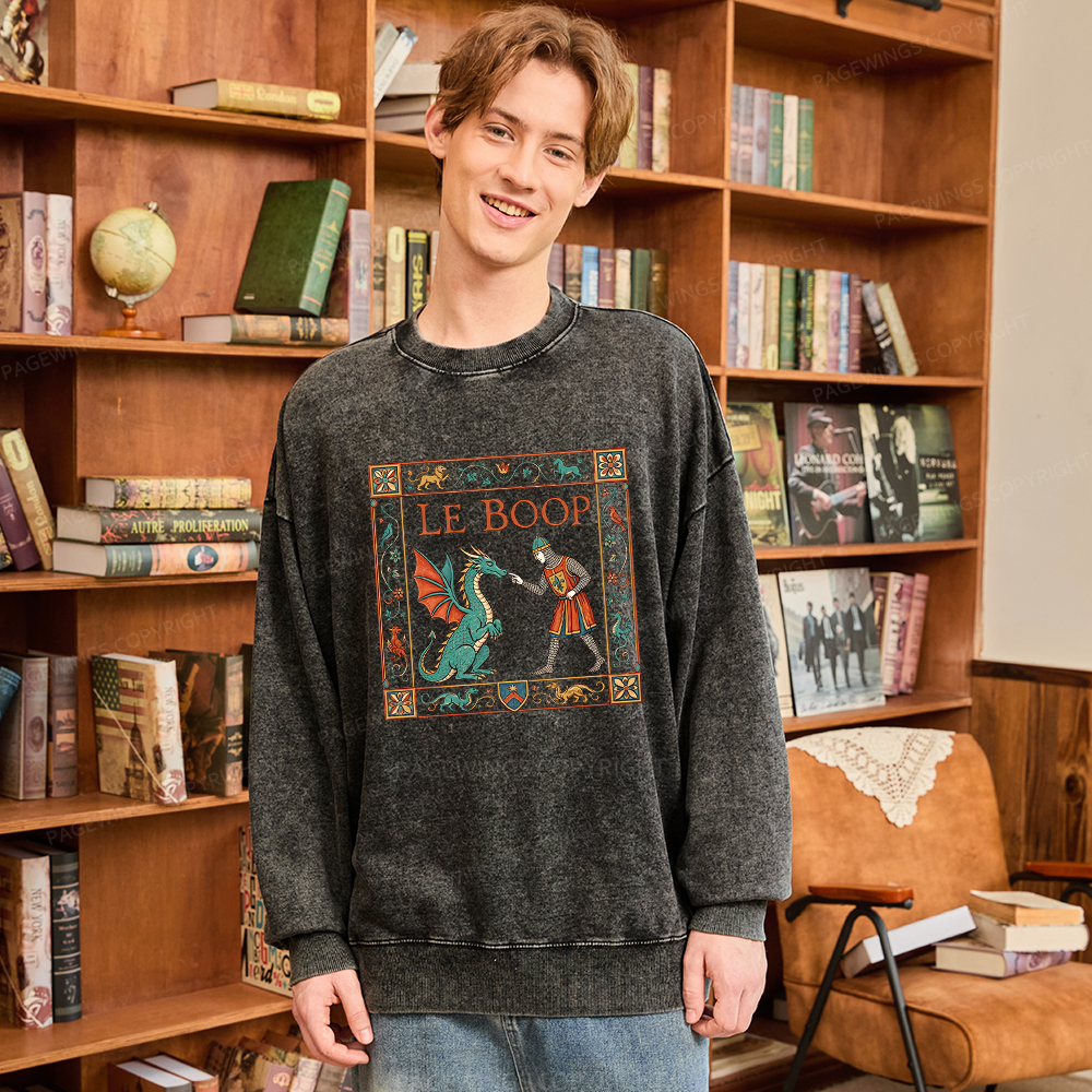 Pagewings Le Boop Unisex Washed Sweatshirt