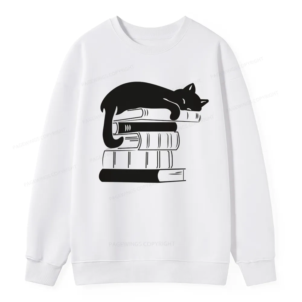 Pagewings Books And Cats Unisex Classic Sweatshirt