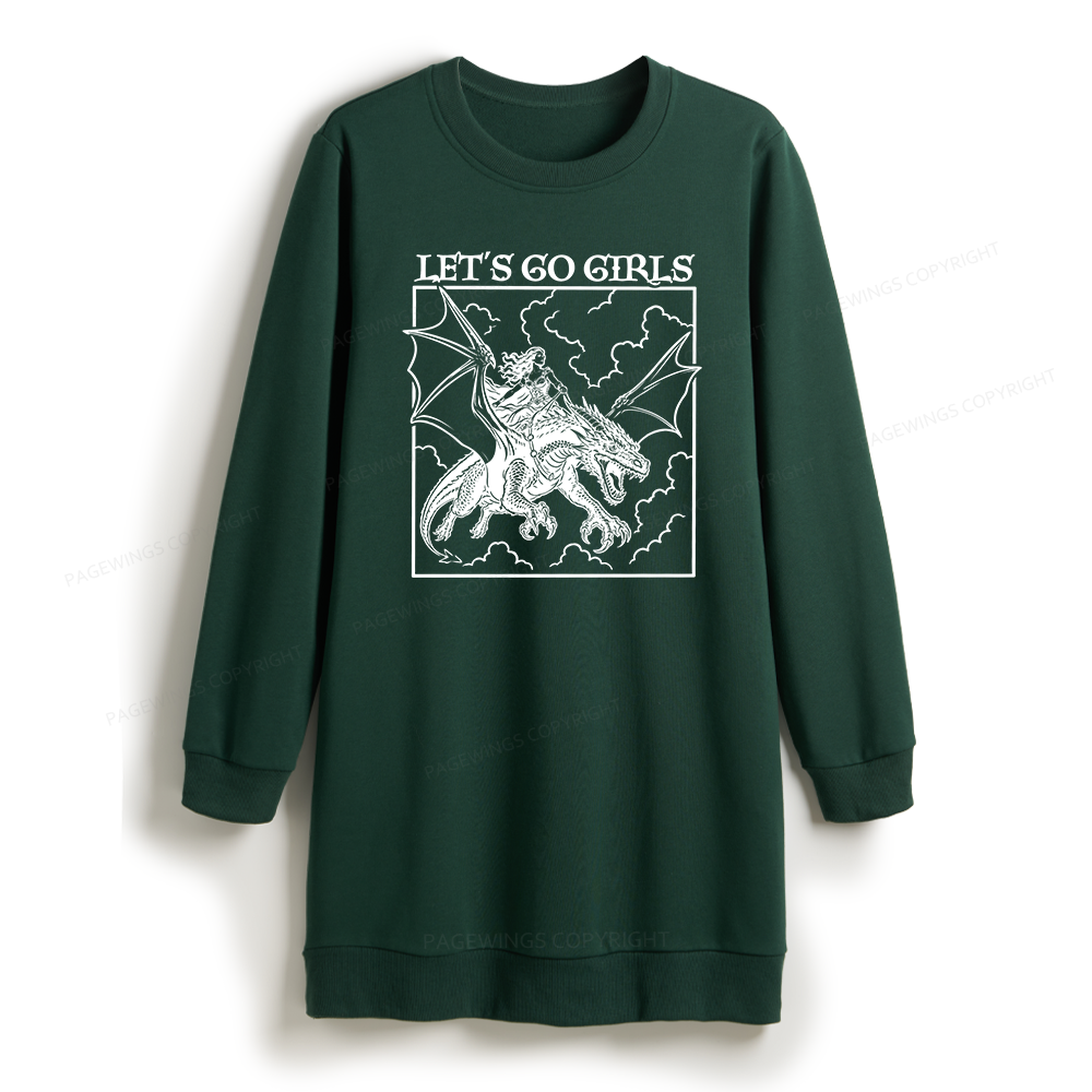 Pagewing Let's Go Girls Sweatshirt Dress