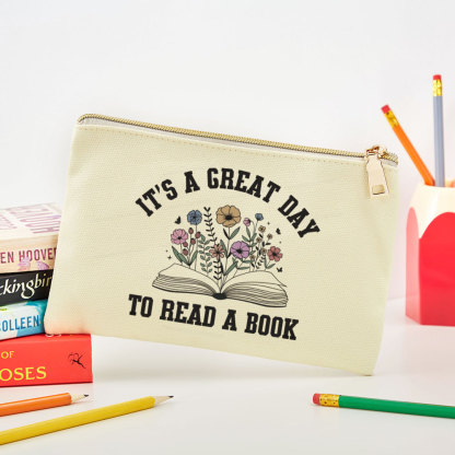 Pagewings It's Great Day to Read a Book Pouch
