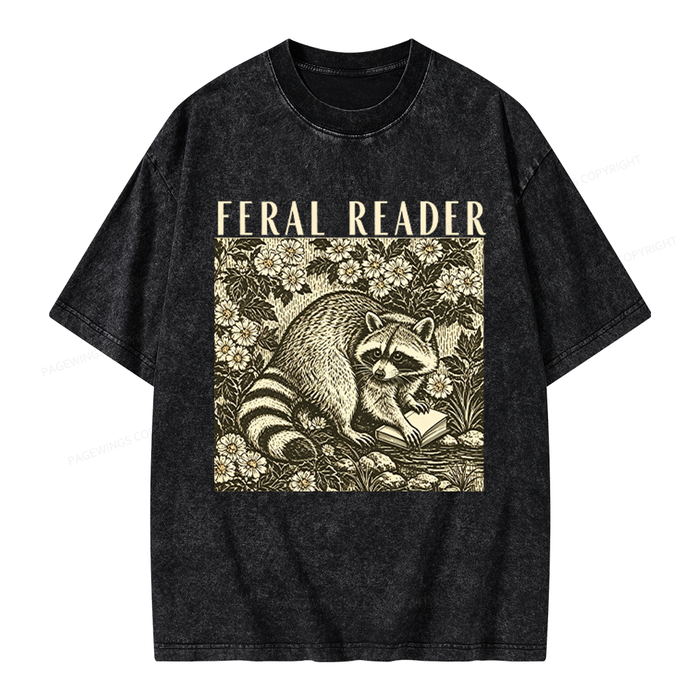 Pagewings Feeling Feral Unisex Washed T-shirt