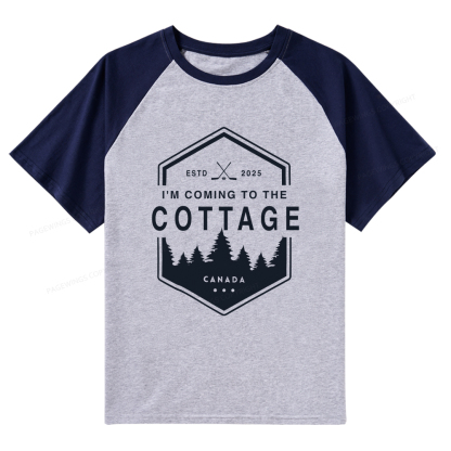 Pagewings Coming To The Cottage Raglan T-shirt