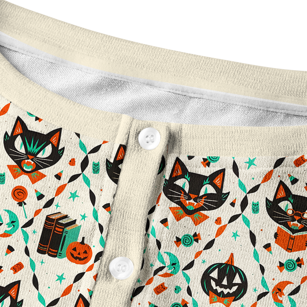 Pagewings Halloween Bookish Crew Neck Cardigan Sweaters