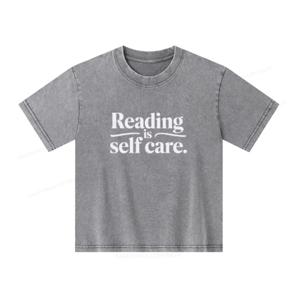 Pagewings Reading Self Care Unisex Tee Unisex Kids Washed T-shirt