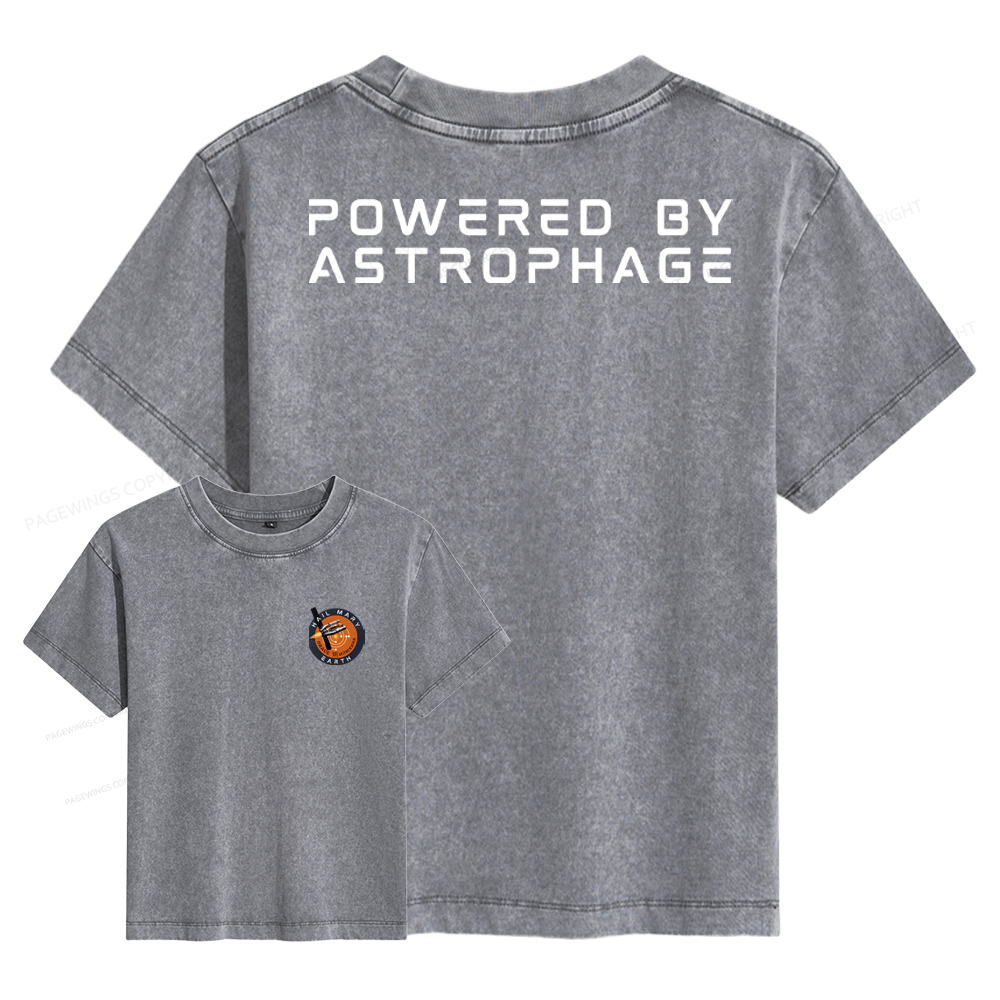 Pagewings Powered By Astrophage Women's Washed T-shirt