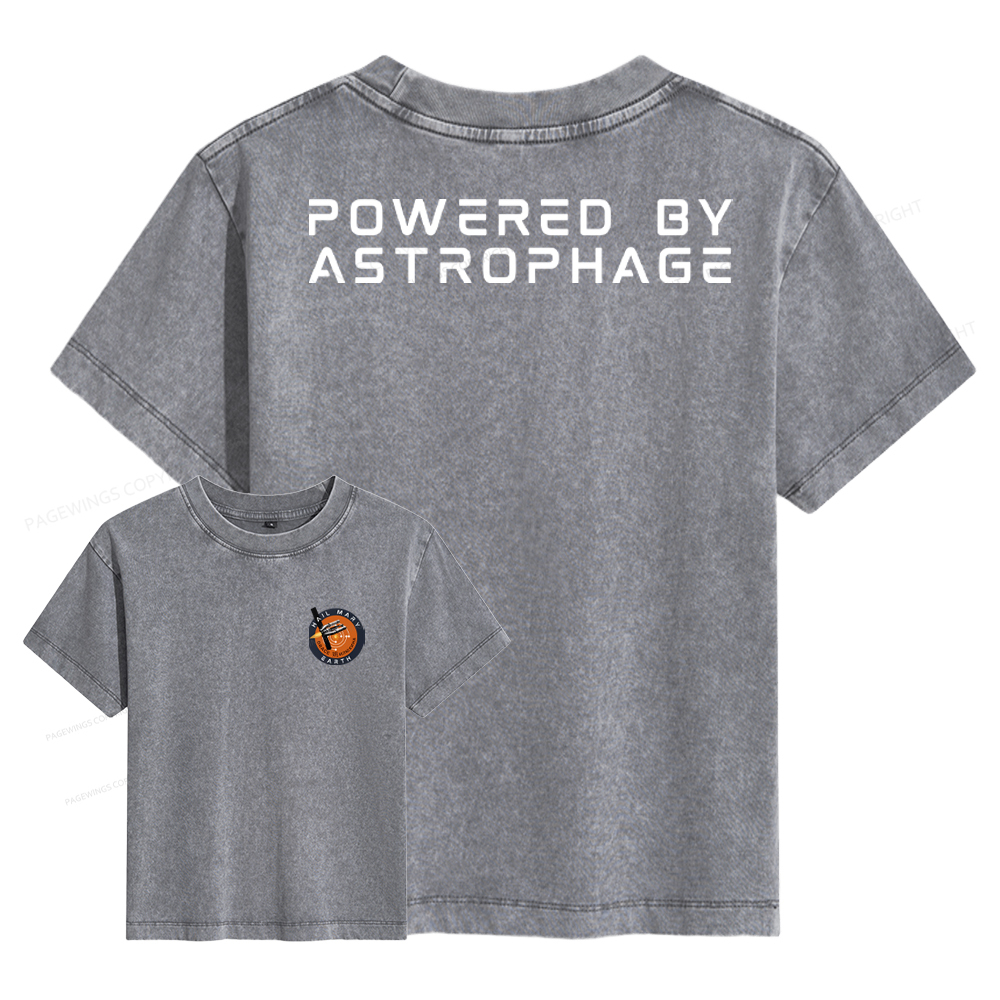 Pagewings Powered By Astrophage Women's Washed T-shirt