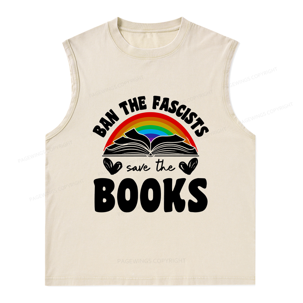 Pagewings Banned books T-Shirt Unisex Washed Tank Top