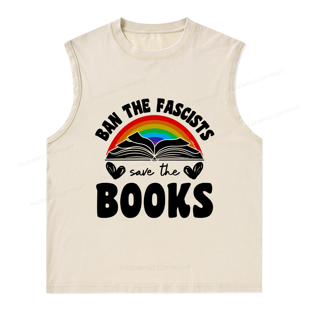 Pagewings Banned books T-Shirt Unisex Washed Tank Top