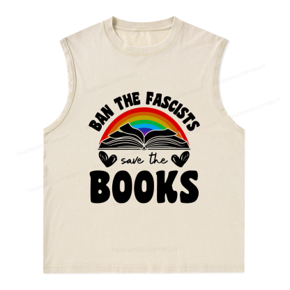Pagewings Banned books T-Shirt Unisex Washed Tank Top