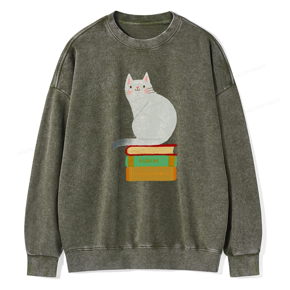 Pagewings Want To Read A Book Right Now Unisex Washed Sweatshirt