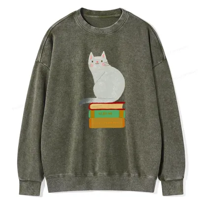Pagewings Want To Read A Book Right Now Unisex Washed Sweatshirt