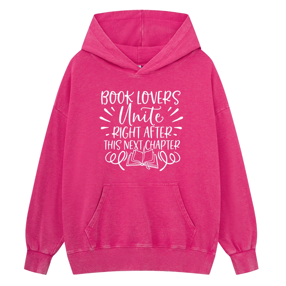 Pagewings Book Lovers Unite Unisex Washed Hoodie