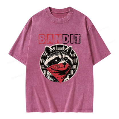Pagewings Book Bandit Unisex Washed T-shirt
