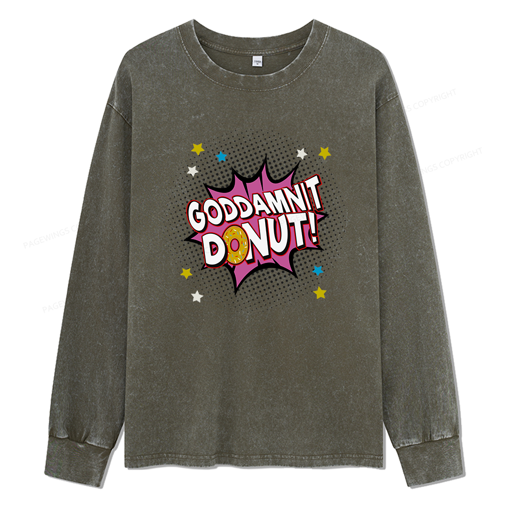 Pagewings Sci-Fi Lover Unisex Washed Long Sleeve T-shirt