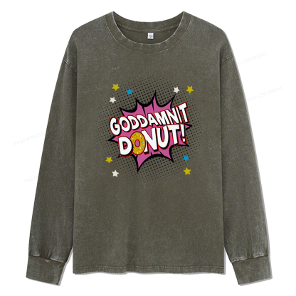 Pagewings Sci-Fi Lover Unisex Washed Long Sleeve T-shirt