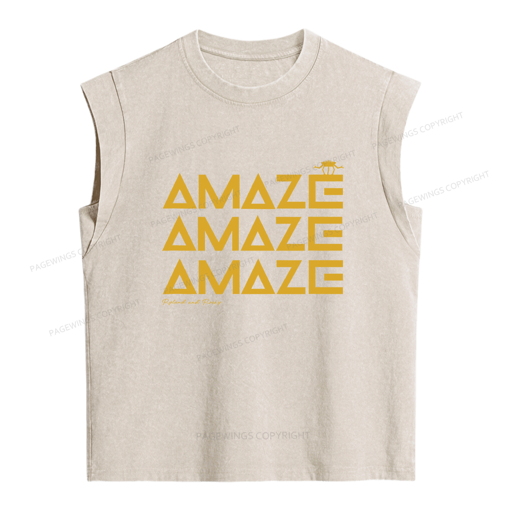 Pagewings Amaze Women's Washed Tank Top