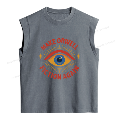 Pagewing Make Orwell Fiction Again Women's Washed Tank Top