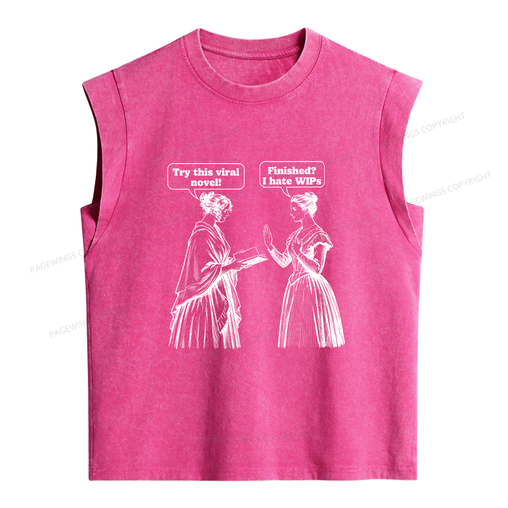Pagewing Work in Progress Women's Washed Tank Top