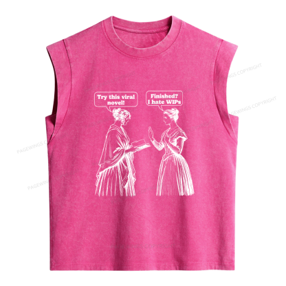 Pagewing Work in Progress Women's Washed Tank Top
