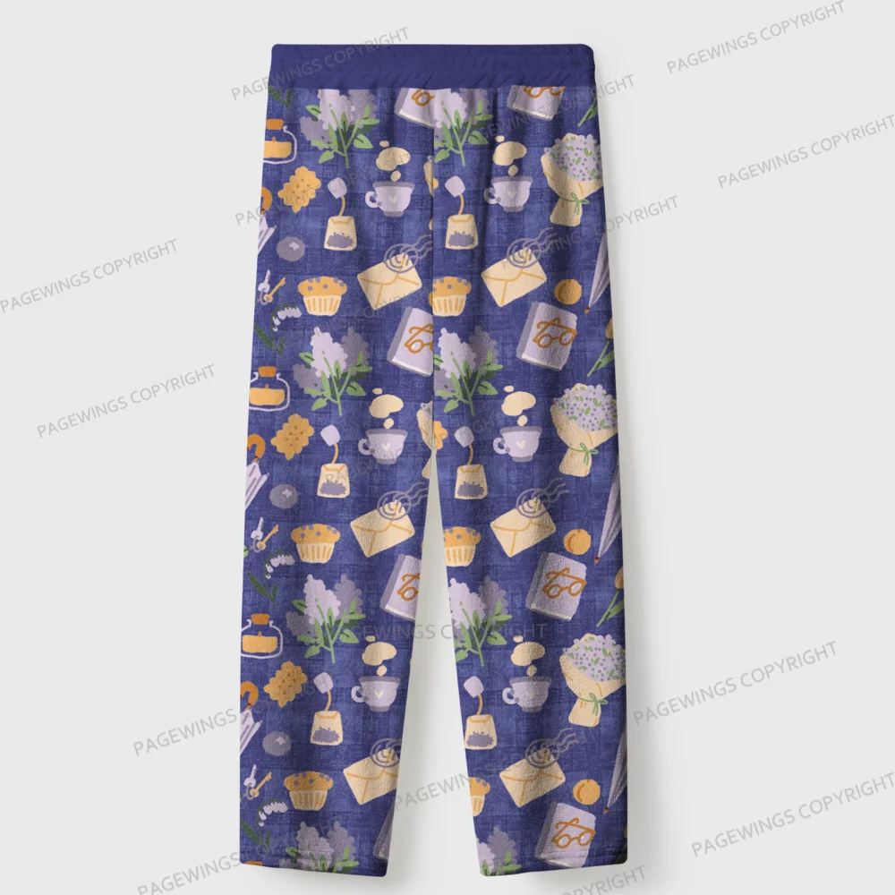 Pagewings Cozy Reading Unisex Flannel Pajama Set