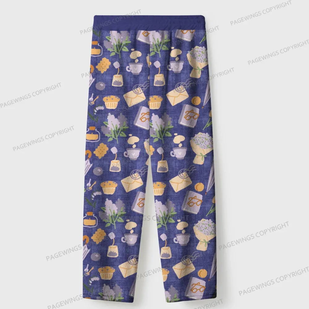 Pagewings Cozy Reading Unisex Flannel Pajama Set