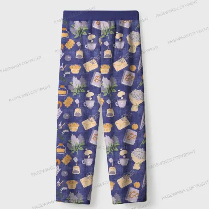 Pagewings Cozy Reading Unisex Flannel Pajama Set