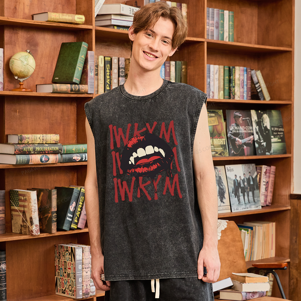 Pagewings Sci-Fi Novel Lover Unisex Washed Tank Top