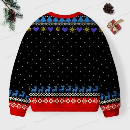 Pagewings Christmas Tree Book Unisex Ugly Knit Sweatshirt