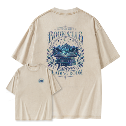 Pagewings House Of Wind Book Club Unisex Washed T-shirt