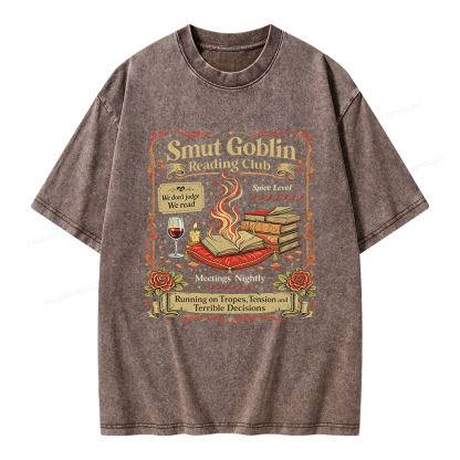 Pagewings Smut Goblin Unisex Washed T-shirt