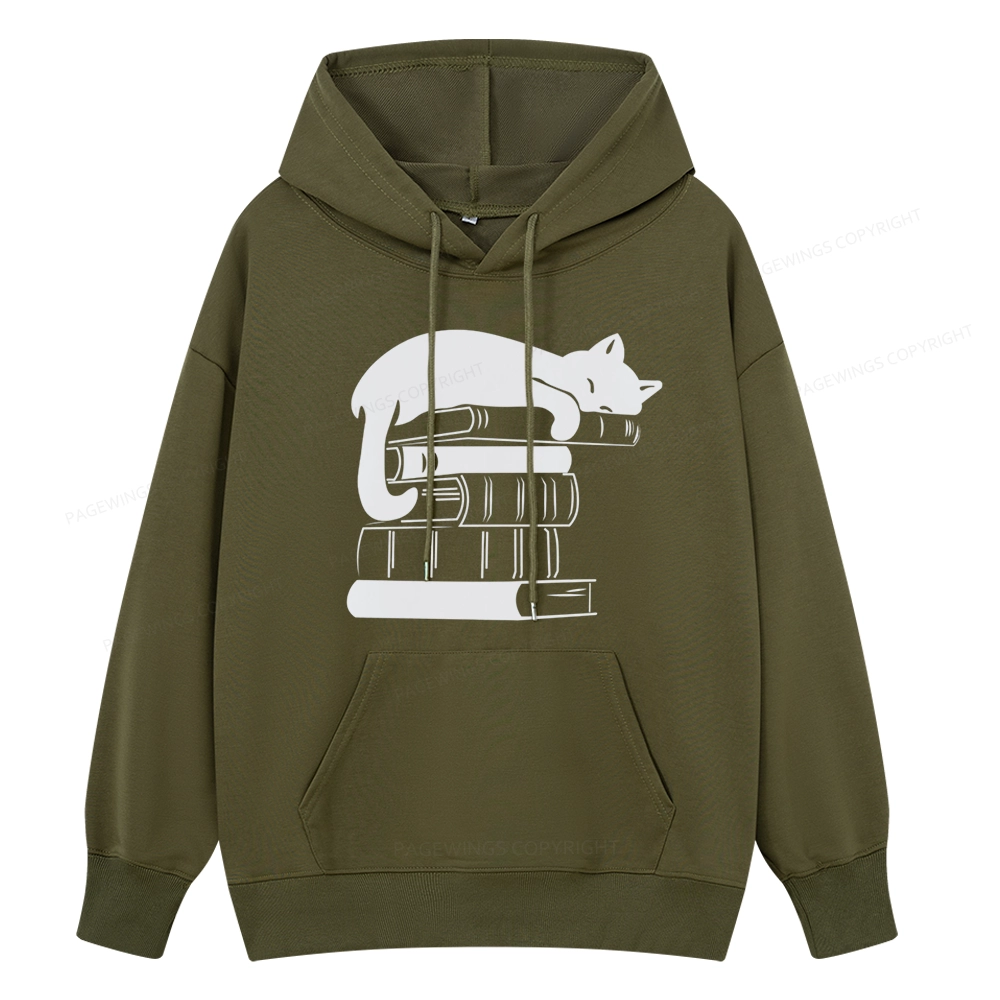 Pagewings Books And Cats Unisex Classic Hoodie