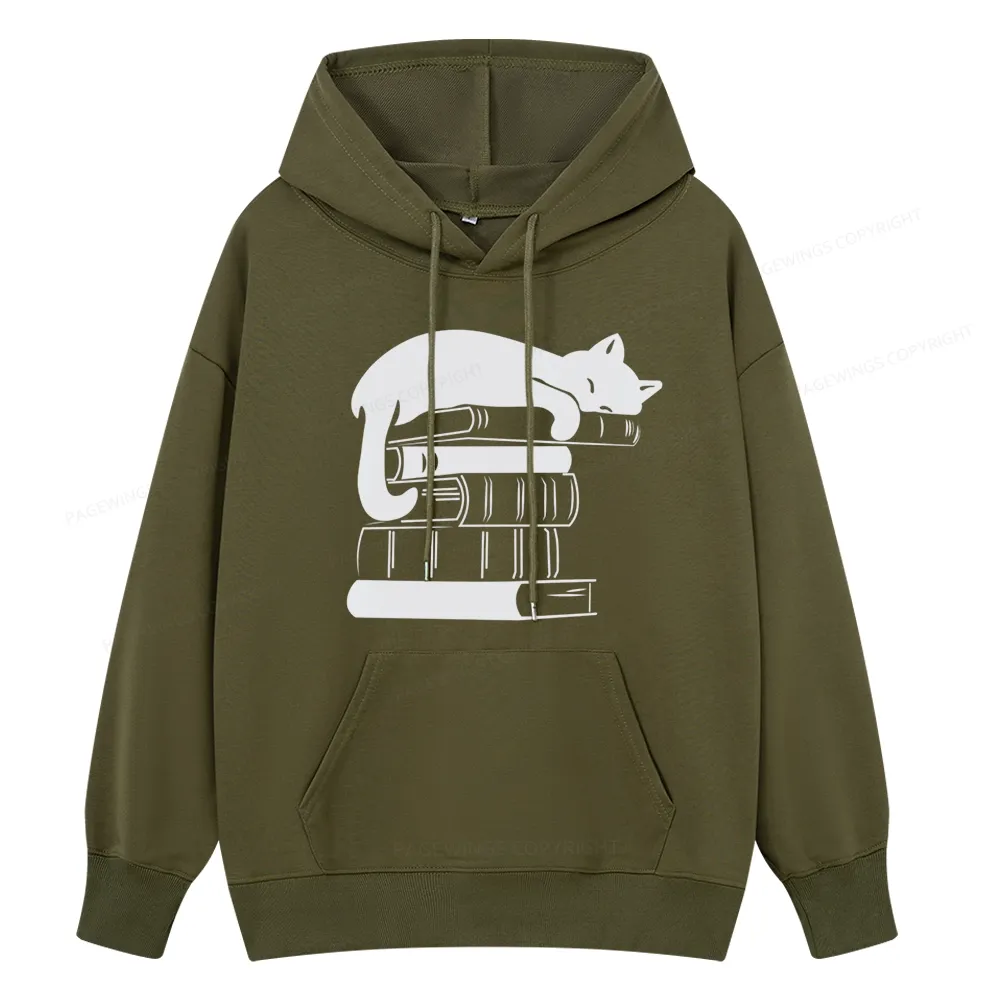Pagewings Books And Cats Unisex Classic Hoodie