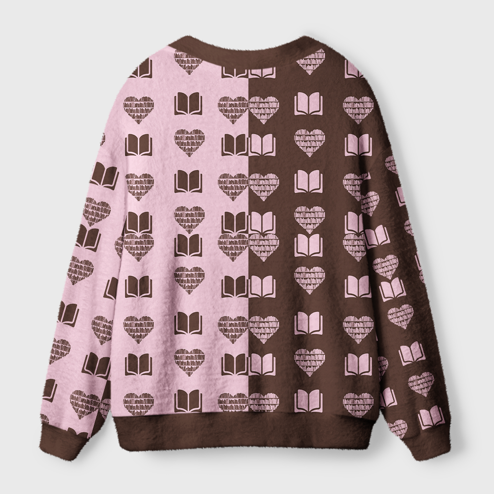 Pagewings Shelf Love This Valentine’s Day Light Knit Unisex Cardigan Sweaters