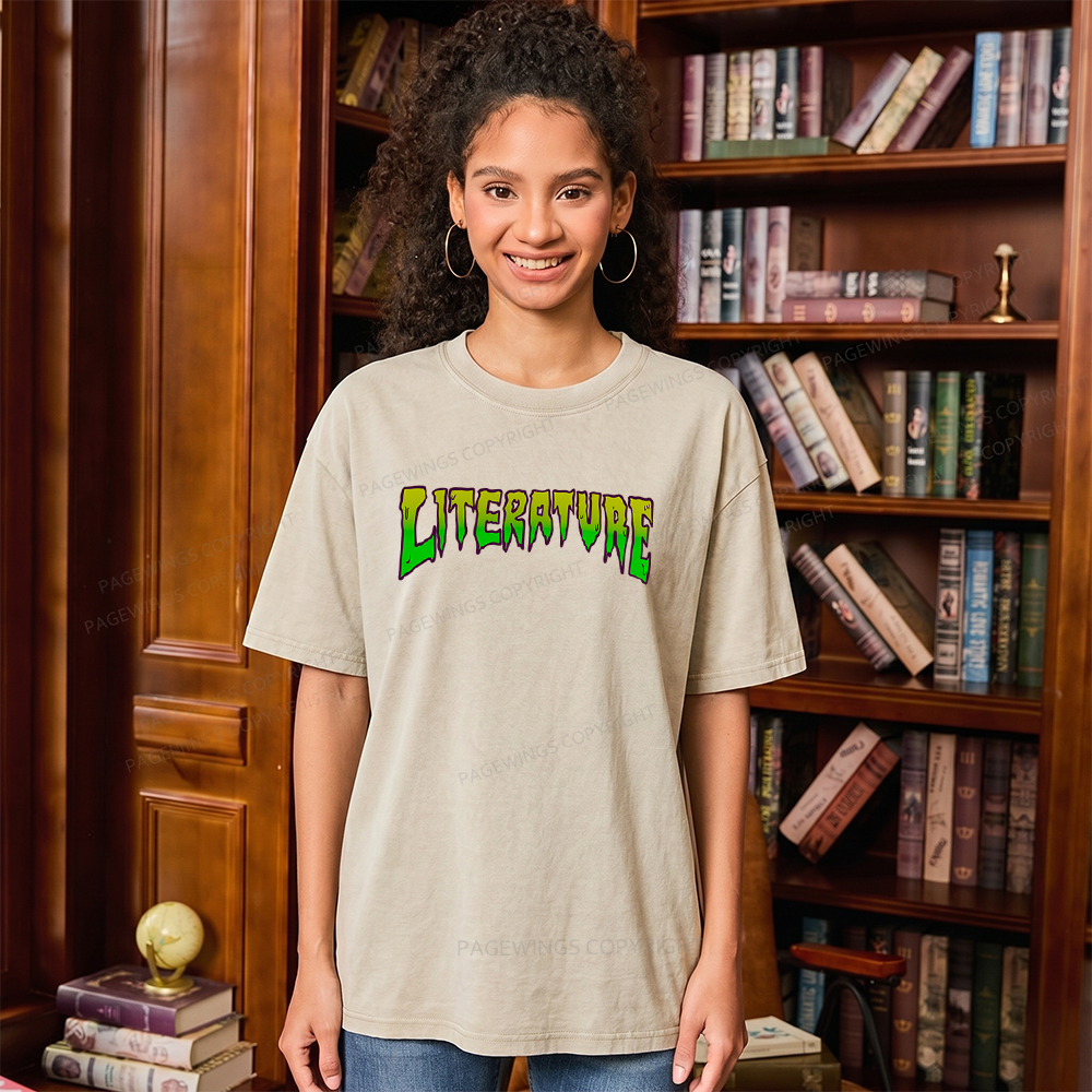 Pagewings Literature Unisex Washed T-shirt