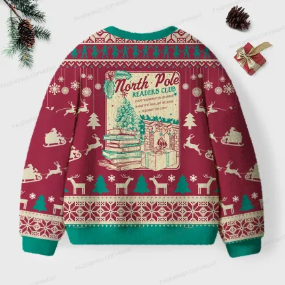 Pagewings North Pole Readers Club Unisex Ugly Knit Sweatshirt