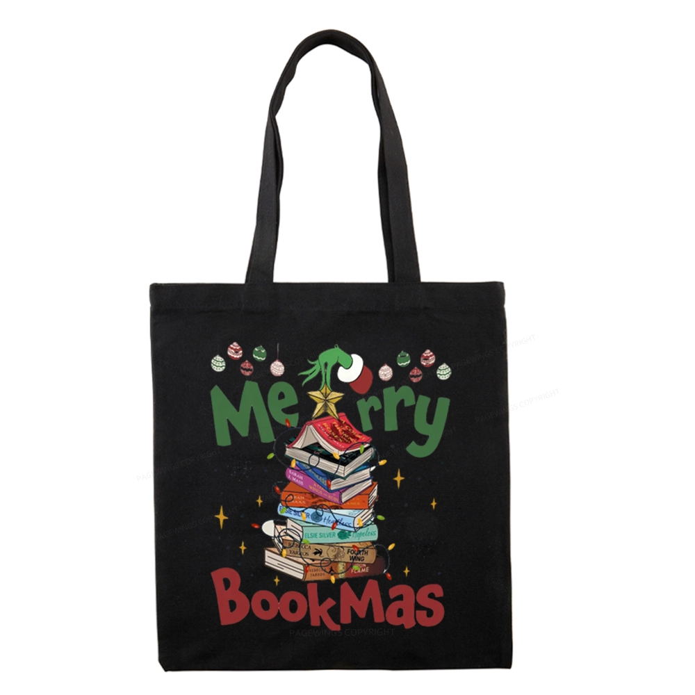 Pagewings Fourth Wing Merry Bookmas Tote Bag