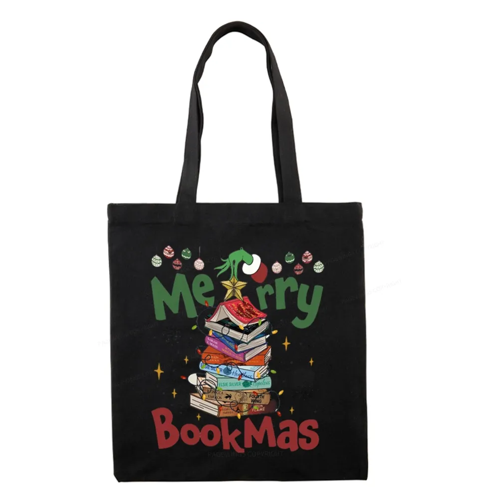 Pagewings Fourth Wing Merry Bookmas Tote Bag