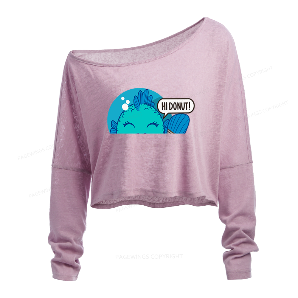 Pagewings Sci Fi Bookish Slouchy Long Sleeve Off Shoulder T-shirt