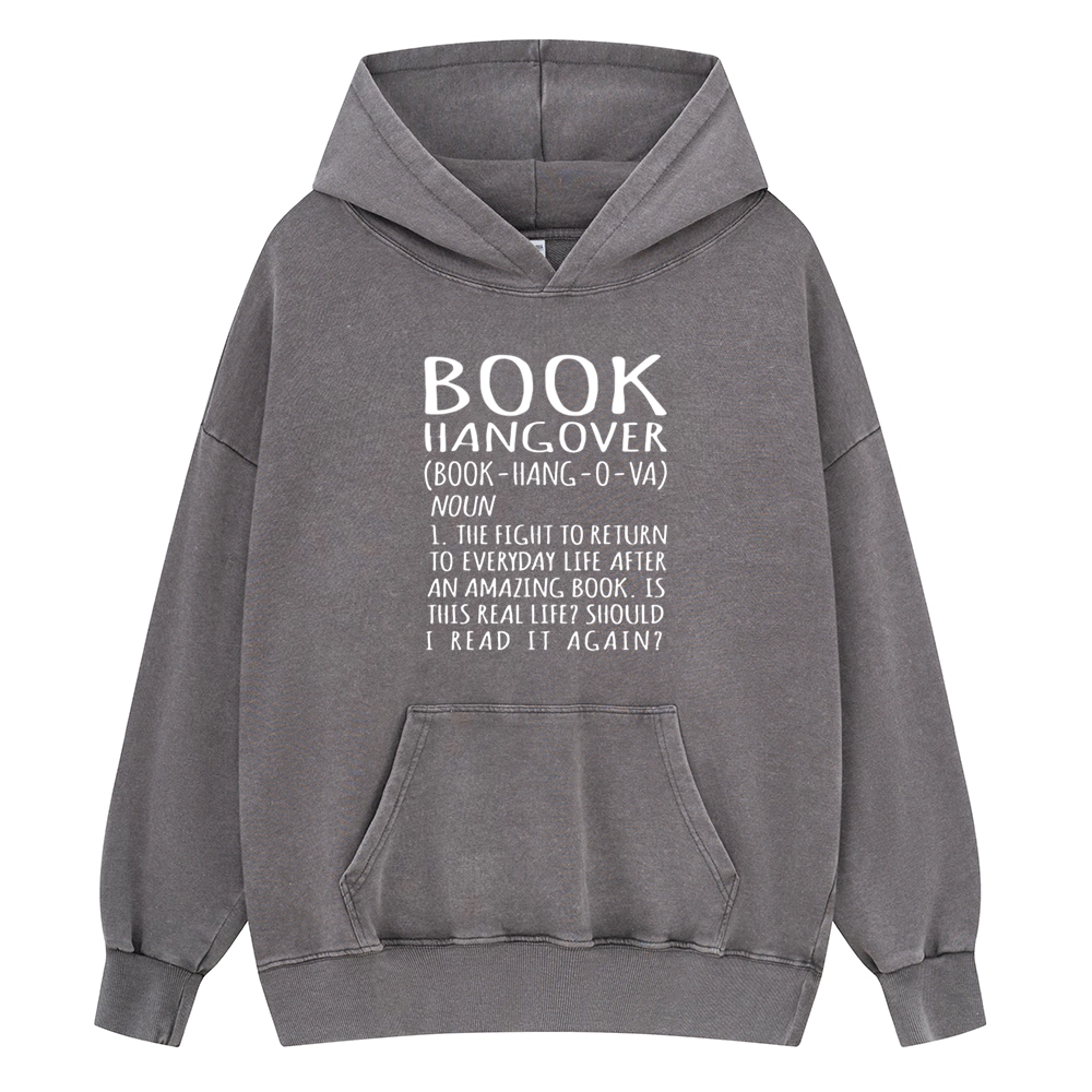 Pagewings Book Hangover Unisex Washed Hoodie