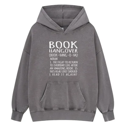 Pagewings Book Hangover Unisex Washed Hoodie