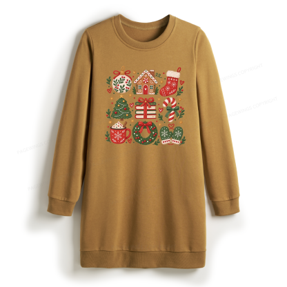 Pagewings Christmas Gift Sweatshirt Dress