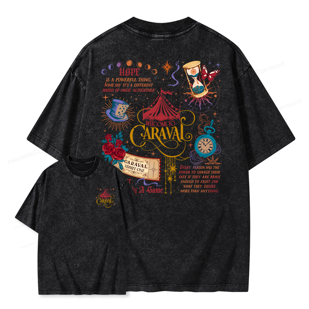 Pagewings Bookish Fantasy Unisex Washed T-shirt