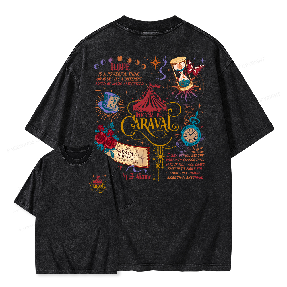 Pagewings Bookish Fantasy Unisex Washed T-shirt