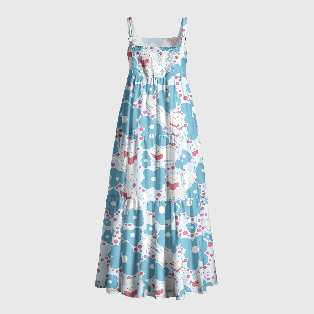 Pagewings Cat Book Lover Maxi Dress