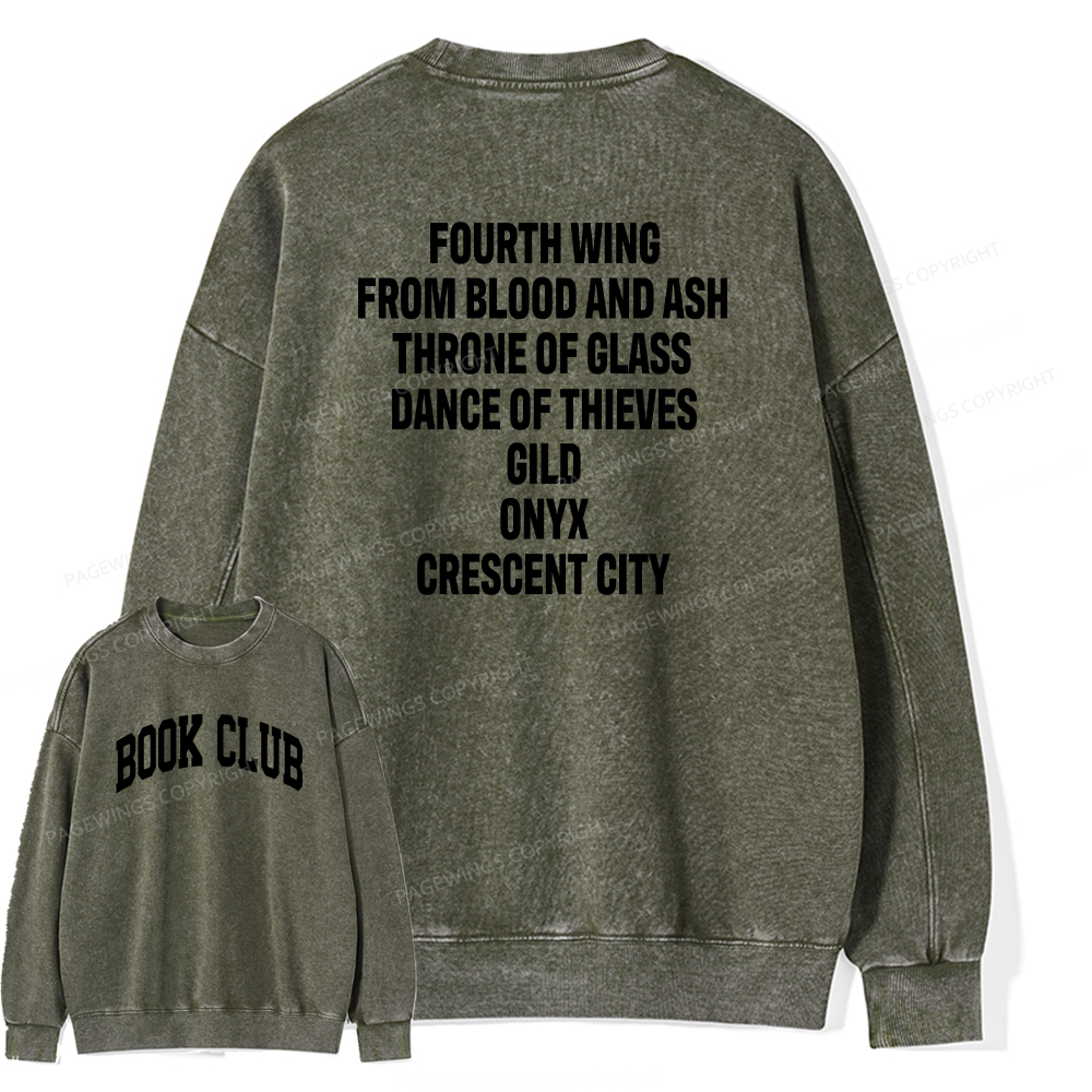 Pagewings Personalized Book Club Unisex Washed Sweatshirt