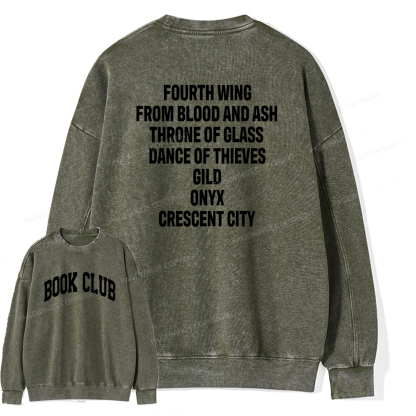 Pagewings Personalized Book Club Unisex Washed Sweatshirt
