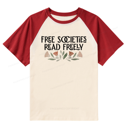 Pagewings Read Freely Raglan T-shirt